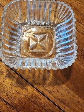 Clear Glass Vanity Tray - Elegant Square Decorative Dish